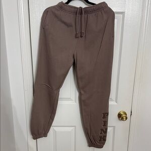 PINK Victoria's Secret Women Taupe Joggers